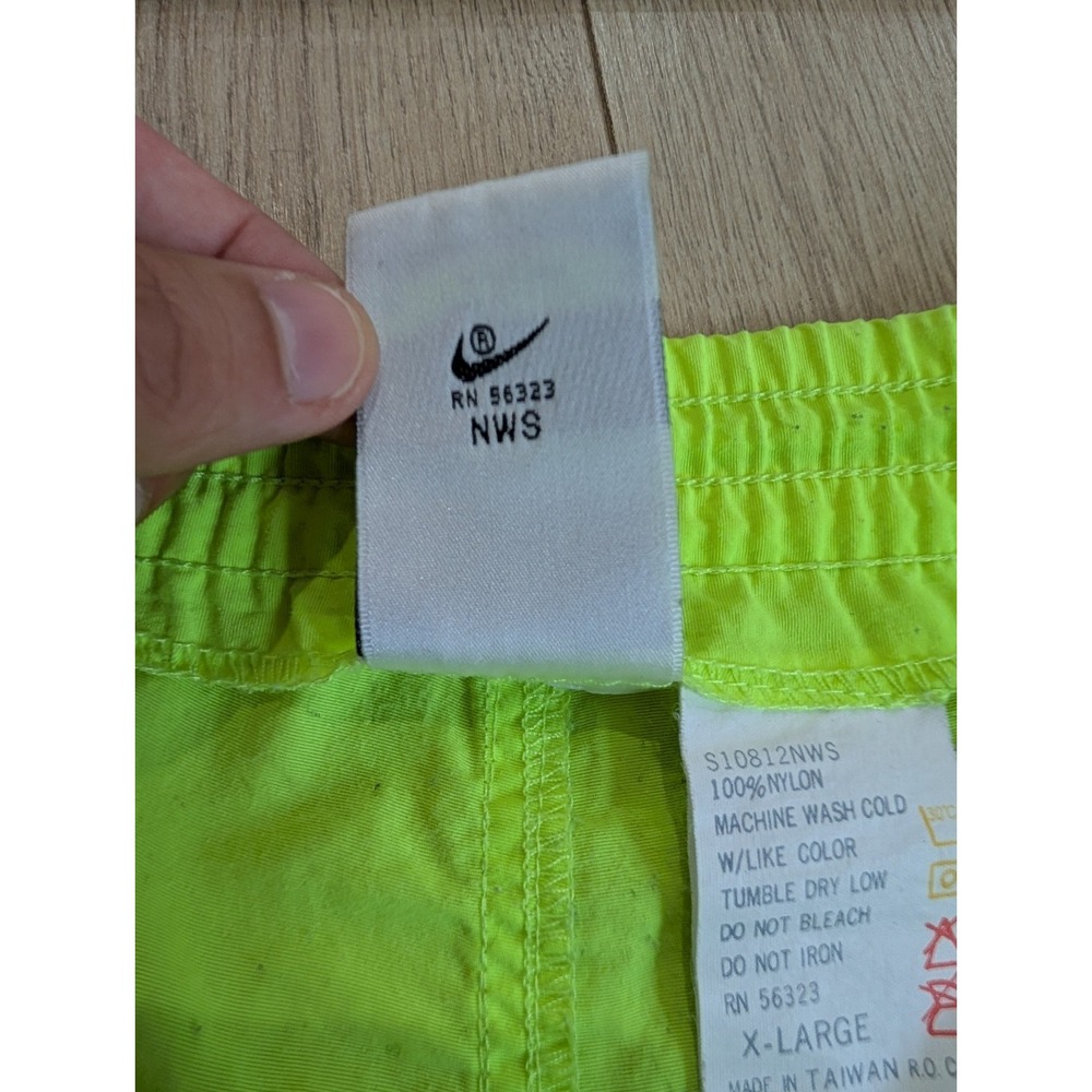 Nike Challenge Court Andre Agassi Shorts Vintage 90's Sz X-Large Rare Neon Volt - Picture 13 of 16